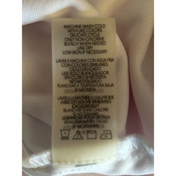 CALVIN KLEIN Tie Dye Chiffon Maxi Dress Women Large Orange Pink Tie Waist Ruffle - Picture 9 of 13